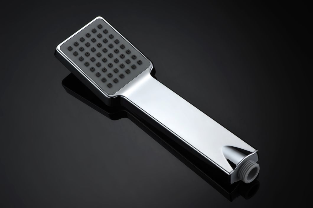 Juego de grifer&iacute;a para ba&ntilde;era con cabezal de ducha y lavabo con dise&ntilde;o cuadrado de 3 orificios