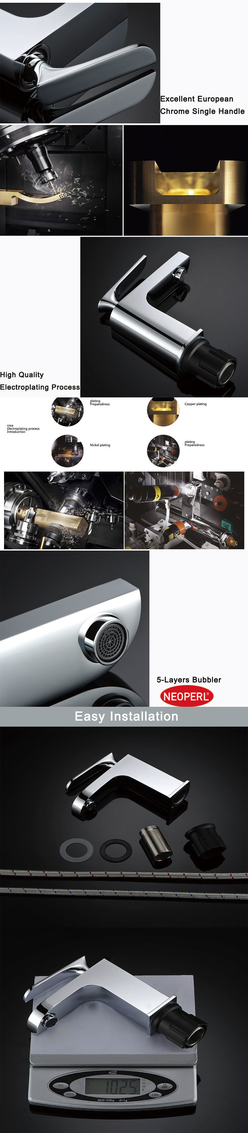 Grifo de lat&oacute;n profesional para ba&ntilde;o, grifo de agua con ahorro de montaje en cubierta, venta directa de f&aacute;brica