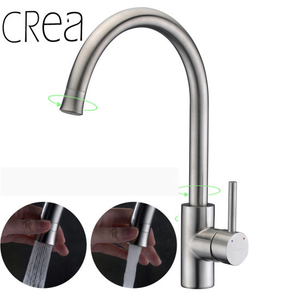 Single Lever Single Hole Two Function Stream and Jet Stainless Steel Kitchen Faucet