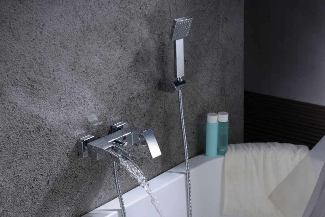 Juego de ducha con grifo en cascada, grifo mezclador de agua para ba&ntilde;o para ba&ntilde;era