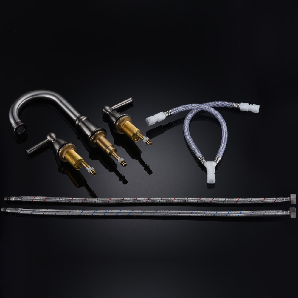 Grifo para lavabo 2020, grifo mezclador de agua para ba&ntilde;o con dise&ntilde;o de 3 agujeros