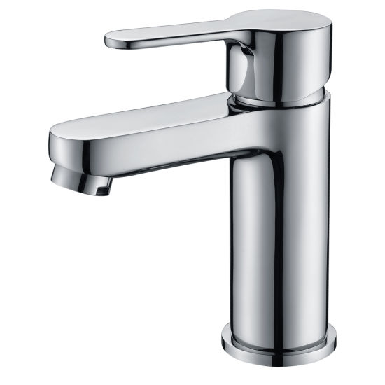 Basin Mixer Tap in Chrome, Single Lever Bathroom Faucet