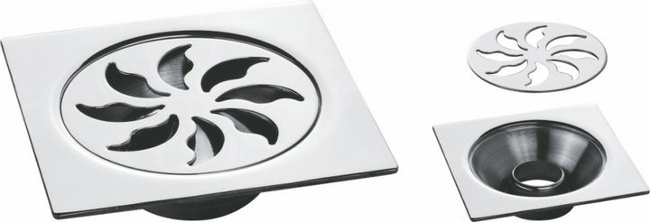 Sif&oacute;n de piso de lat&oacute;n para drenaje para ba&ntilde;o (150 * 150 mm)