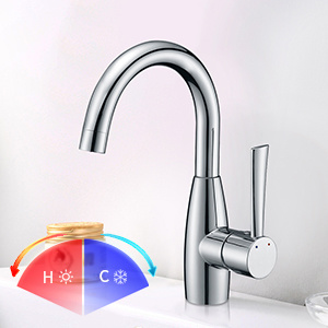 Grifo de cocina Grifo para fregadero cromado con rotaci&oacute;n de 360 ​​grados