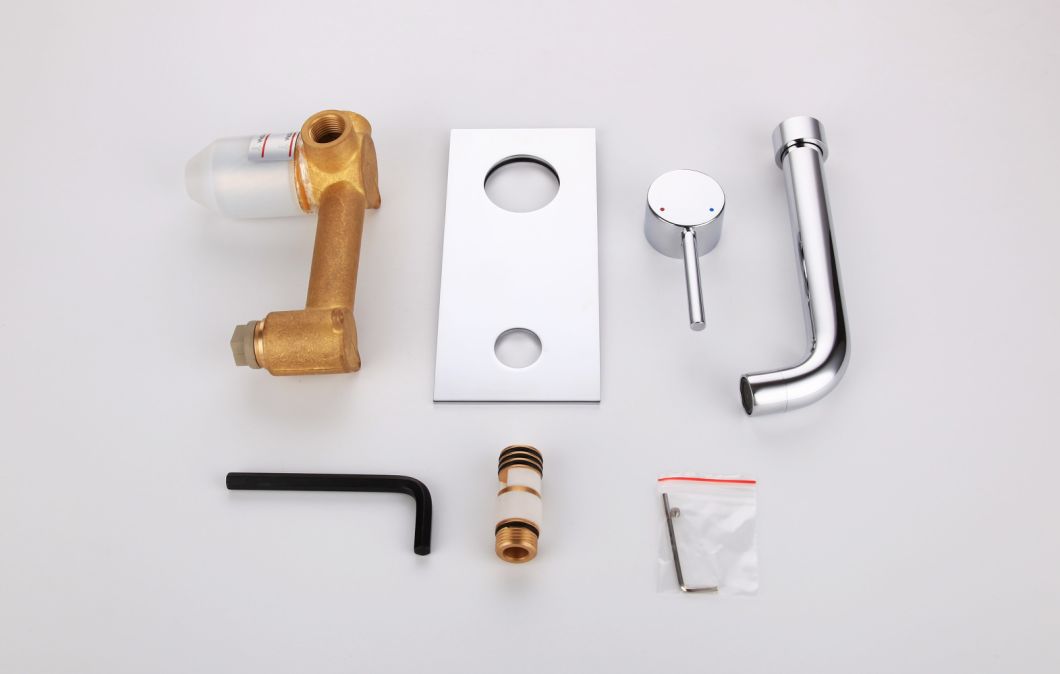 Grifo de lavabo montado en la pared Grifo con manija de temperatura