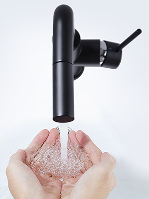 Mezclador monomando para lavabo de ba&ntilde;o, grifo negro, grifo negro