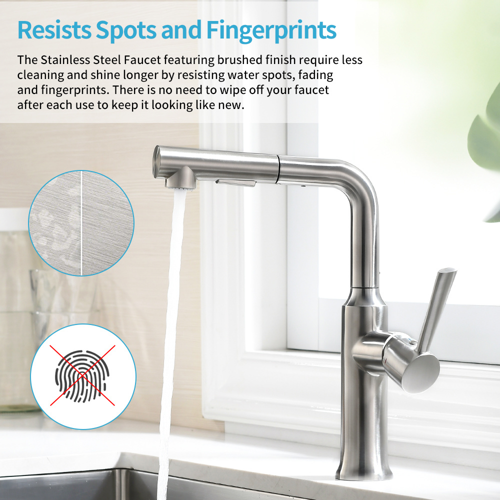 Grifo de cocina de 3 v&iacute;as con placa cromada