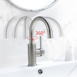 Grifo mezclador de agua para ba&ntilde;o, grifo de cocina de acero inoxidable