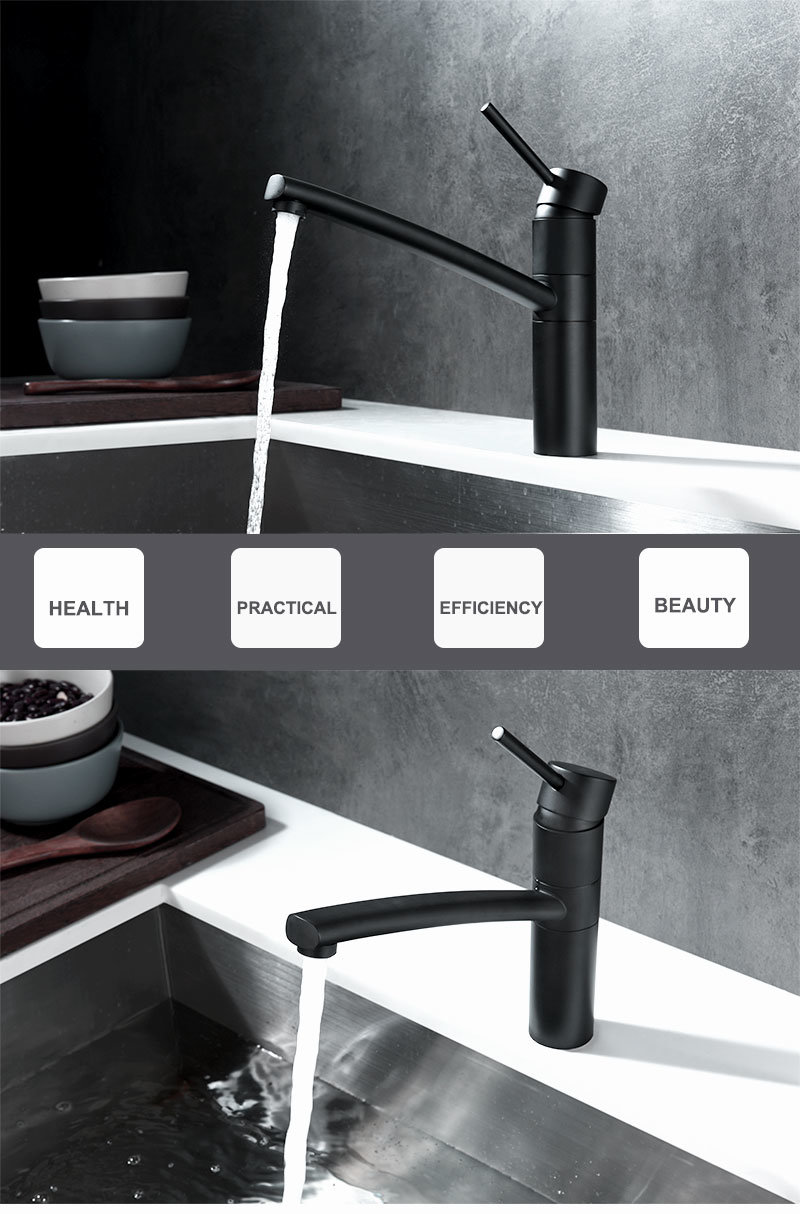 Grifos de cocina monomando negros Grifos de lat&oacute;n con manguera y accesorios