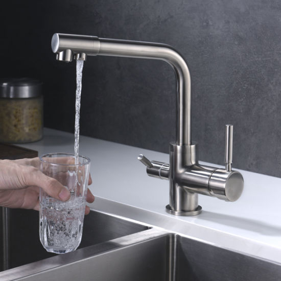 3 Way Kitchen Faucet Drinking Water Tap Mixer RO Filter