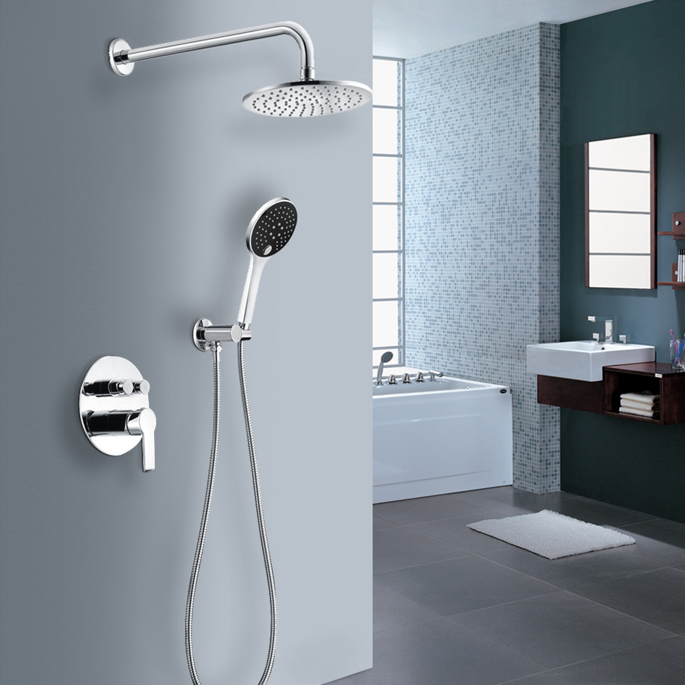 Juego de ducha de pared, mezclador de agua para ba&ntilde;o, cabezal de ducha tipo lluvia