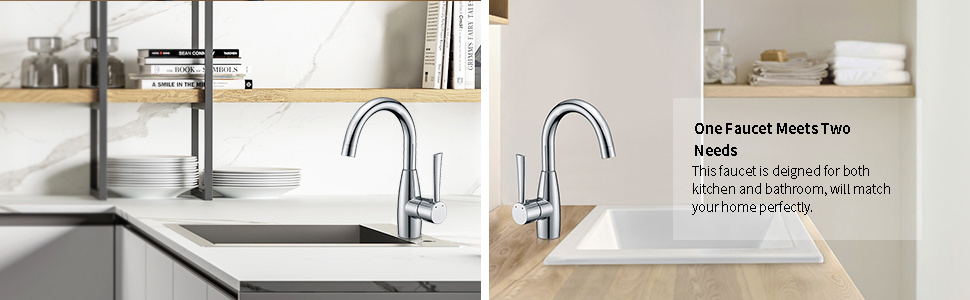 Grifo de cocina Grifo para fregadero cromado con rotaci&oacute;n de 360 ​​grados