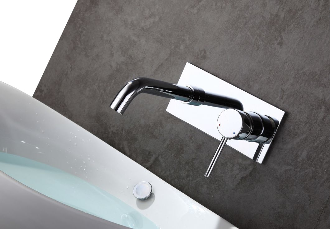 Grifo de lavabo montado en la pared Grifo con manija de temperatura