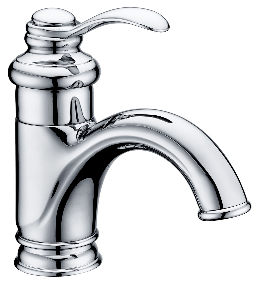 Grifo para lavabo fr&iacute;o de ba&ntilde;o peque&ntilde;o de lat&oacute;n cromado (101116)