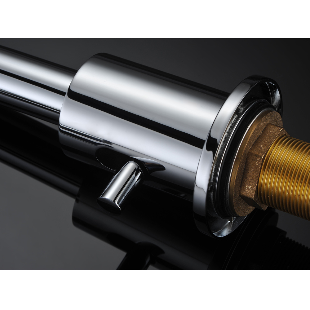 Grifo de fregadero cromado de 3 orificios, grifo de cocina extra&iacute;ble