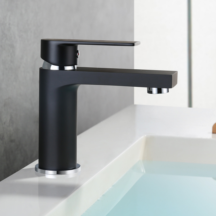 Grifo de ba&ntilde;o negro, grifo de lavabo, grifo mezclador para lavabo en negro