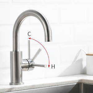 Grifo mezclador de agua para ba&ntilde;o, grifo de cocina de acero inoxidable