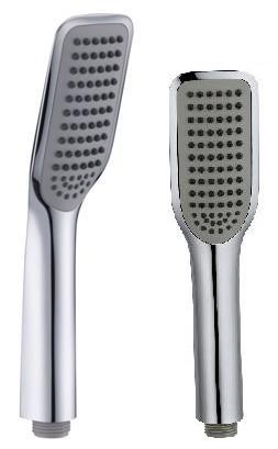 Cabezal de ducha de mano de tres funciones en cromo