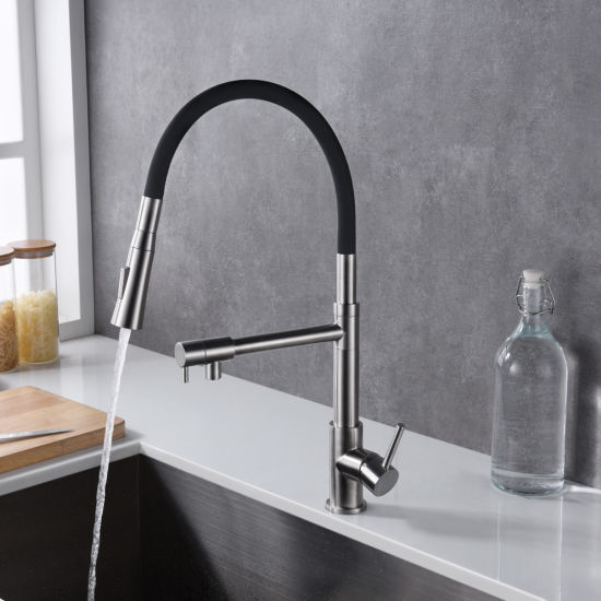 3 Way Kitchen Faucet with Purified Water Control and Flexible Spout
