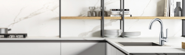 Grifo de cocina Grifo para fregadero cromado con rotaci&oacute;n de 360 ​​grados