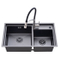 Nano PVD Handmade Stainless Steel Kitchen Sink in Black Color