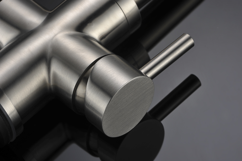 Grifo de lavabo de agua purificada de 3 v&iacute;as Grifo de acero inoxidable