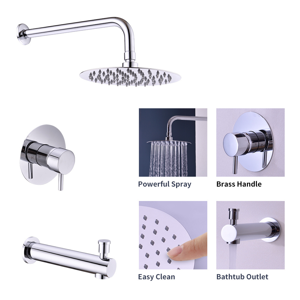 Cabezal de ducha montado en la pared Ducha de mano en cascada