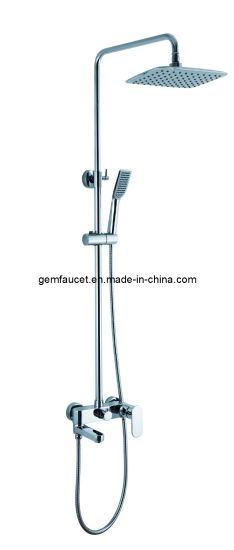 Brass Single Lever External Shower Bath Mixer in Chrome (22108)