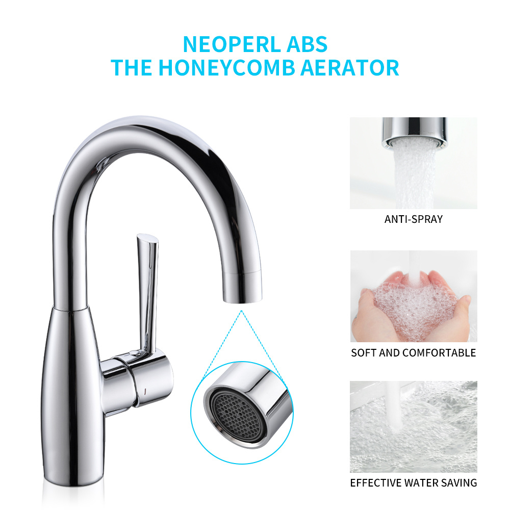 Grifo de grifo con ajuste de temperatura de una sola manija con rotaci&oacute;n de 360 ​​grados