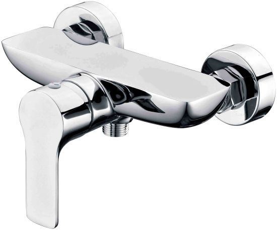 Brass Squaer Single Lever Wall-Mounted Bathroom Bathtub Faucet