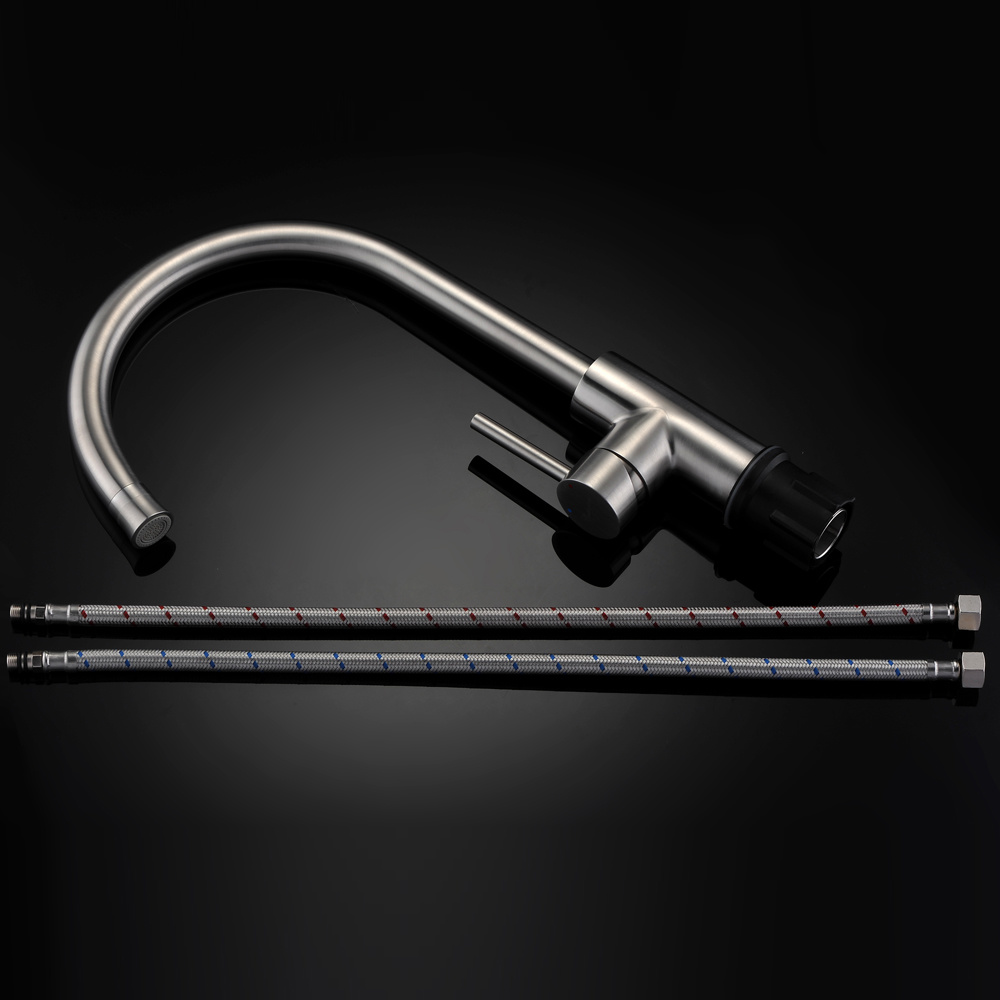 Grifo mezclador de agua fr&iacute;a y caliente para ba&ntilde;o, grifo para fregadero de cocina de 2 v&iacute;as