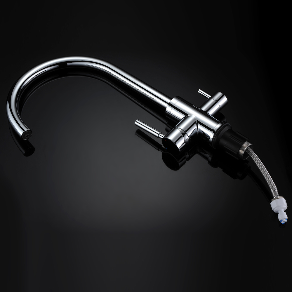 Grifo de cocina monomando de lat&oacute;n con un solo orificio Ih cromado (40251)