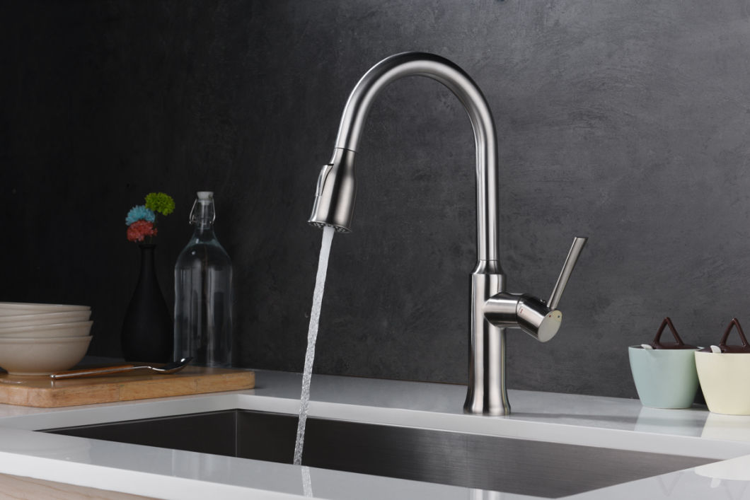 Grifo de cocina con agua purificada, tipo extra&iacute;ble