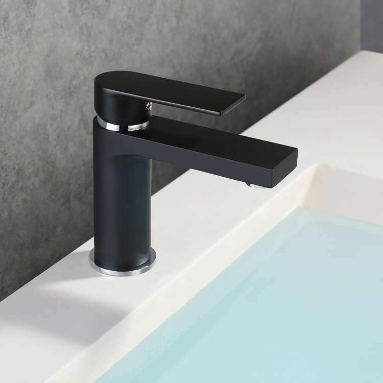 Grifo de ba&ntilde;o negro, grifo de lavabo, grifo mezclador para lavabo en negro