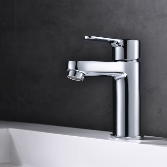 Square Hotel Bathroom Sink Mixer Tap Faucet Water Saving Brass Wash Basin Faucet