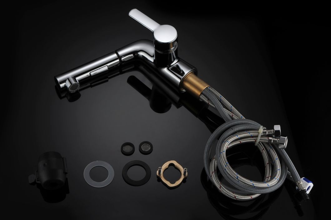 Grifo extra&iacute;ble para lavabo, grifo de agua pulverizada