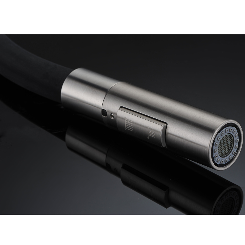 Grifo de cocina con funci&oacute;n negra de grifo de 3 v&iacute;as de agua purificada