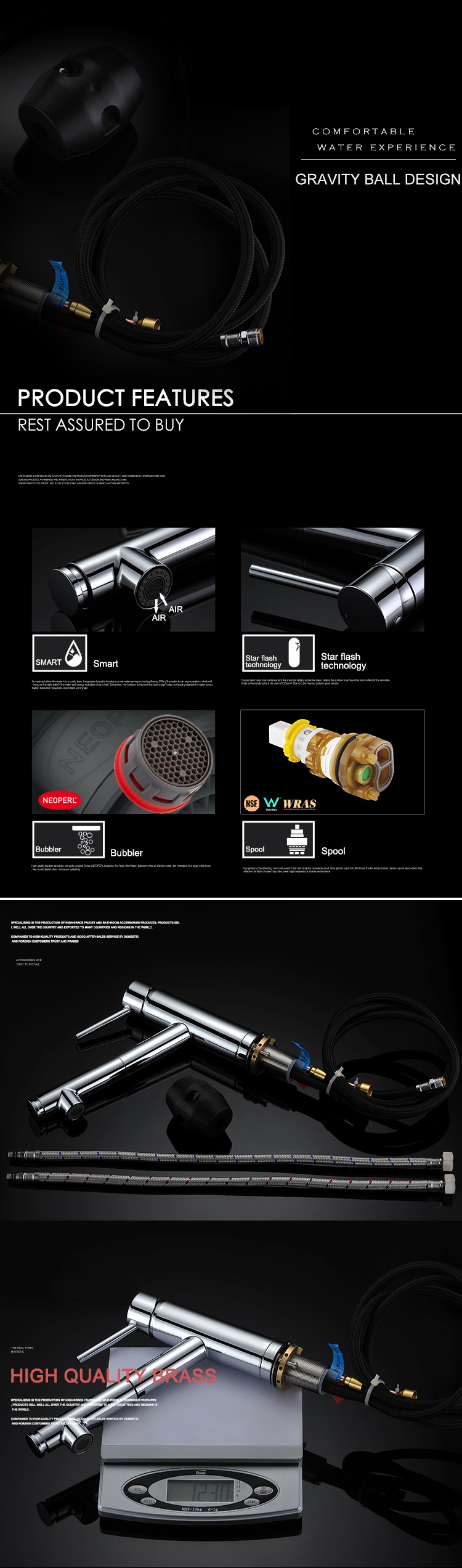 Grifos monomando para fregadero de cocina, grifo extra&iacute;ble para cocina