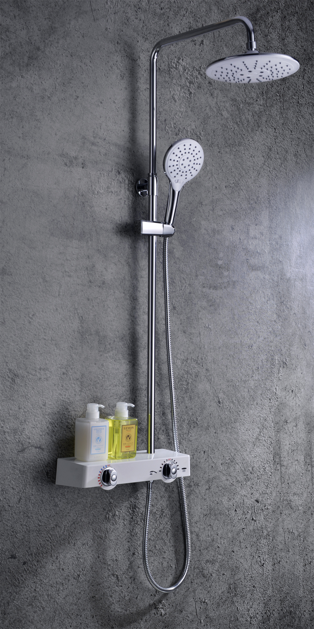 Juego de ducha para ba&ntilde;o, cabezal de ducha, calor, agua