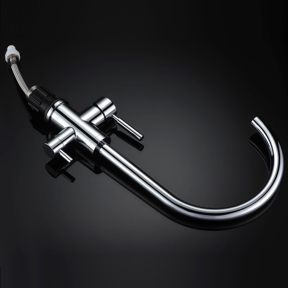 Grifo de cocina monomando de lat&oacute;n con un solo orificio Ih cromado (40251)