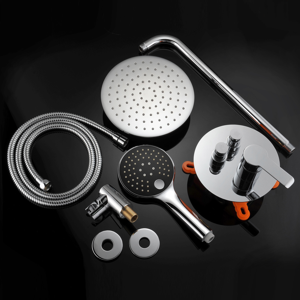 Juego de ducha de pared, mezclador de agua para ba&ntilde;o, cabezal de ducha tipo lluvia