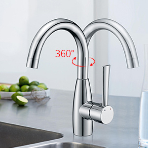 Grifo de cocina Grifo para fregadero cromado con rotaci&oacute;n de 360 ​​grados