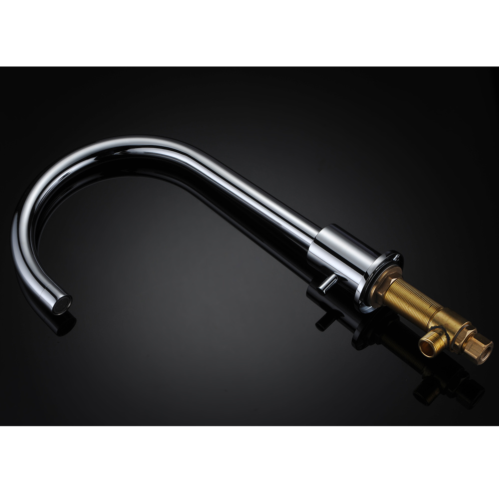 Grifo de fregadero cromado de 3 orificios, grifo de cocina extra&iacute;ble