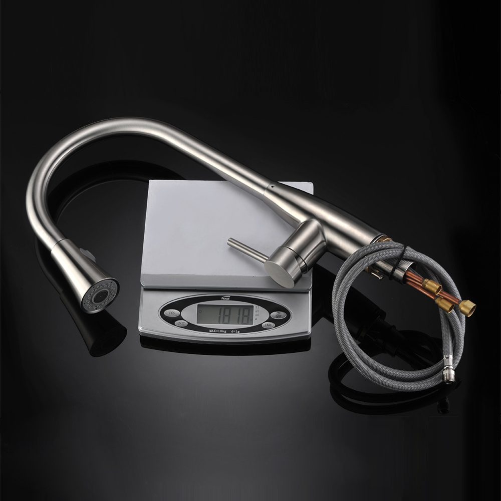 Grifo de cocina Grifo de fregadero extra&iacute;ble Uso de acero inoxidable