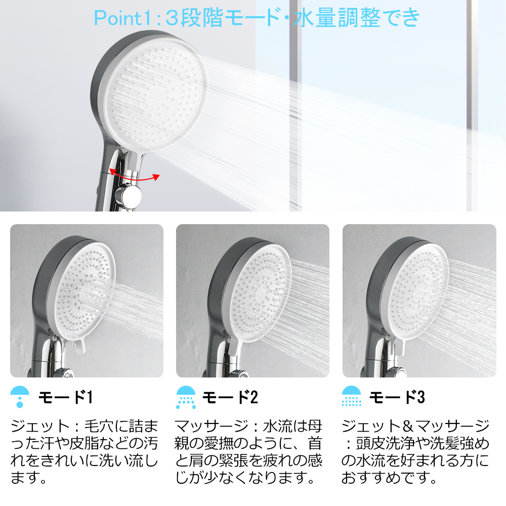 Cabezal de ducha ABS de 5 funciones