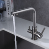 304 Steel 3 Way Kitchen Faucet with Drinking Water Control