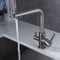 304 Steel 3 Way Kitchen Faucet with Drinking Water Control