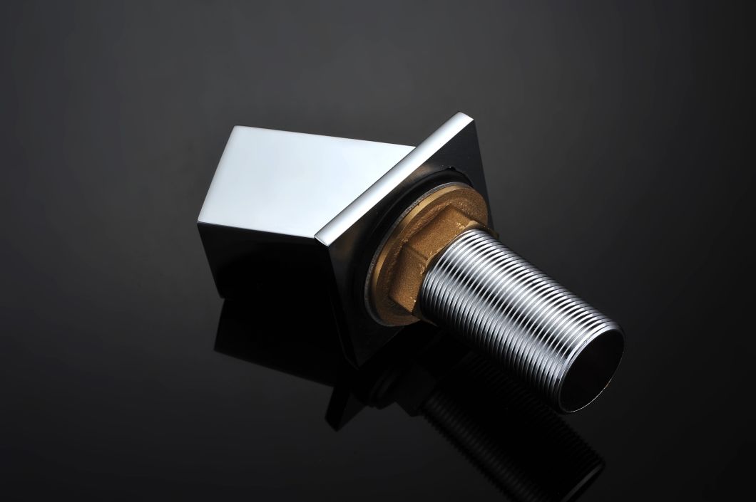 Juego de grifer&iacute;a para ba&ntilde;era con cabezal de ducha y lavabo con dise&ntilde;o cuadrado de 3 orificios