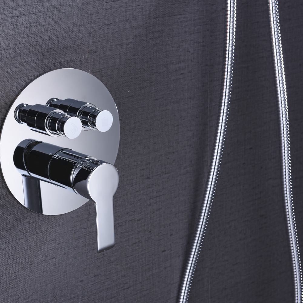 Juego de ducha de pared, mezclador de agua para ba&ntilde;o, cabezal de ducha tipo lluvia