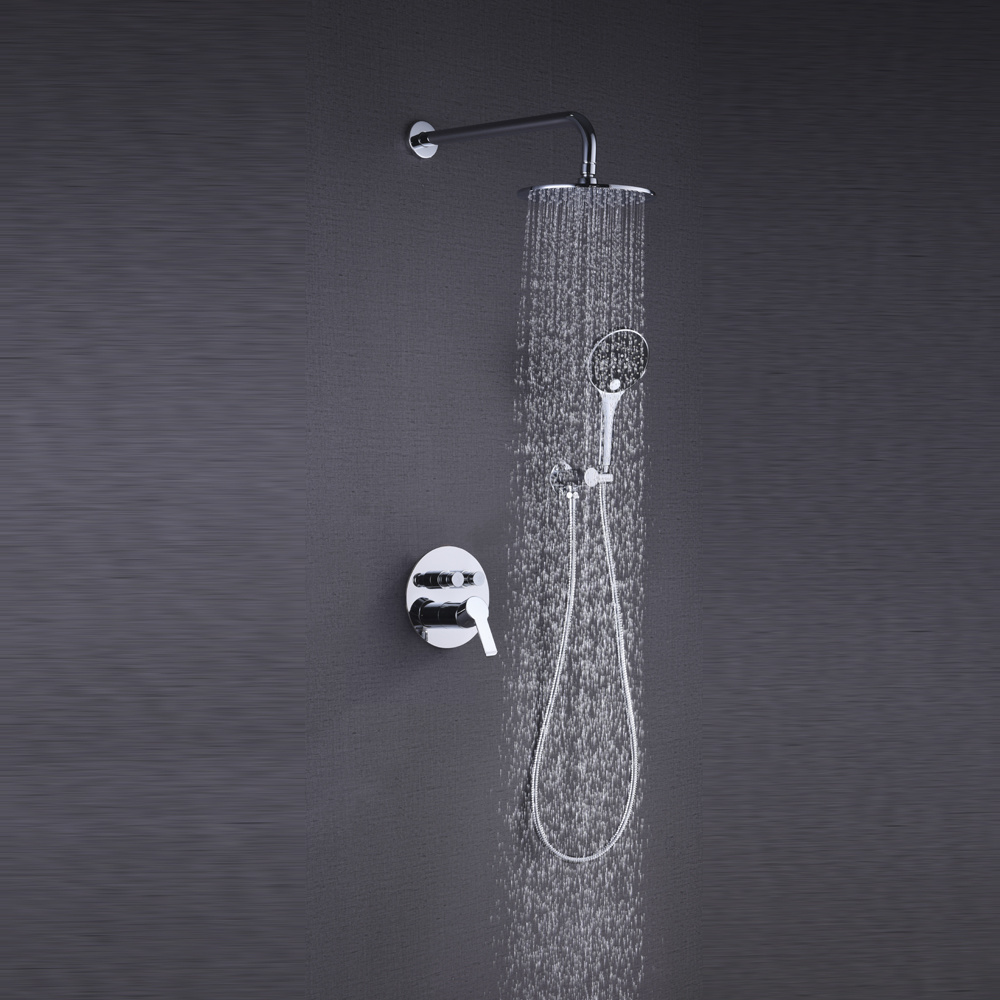 Juego de ducha de pared, mezclador de agua para ba&ntilde;o, cabezal de ducha tipo lluvia